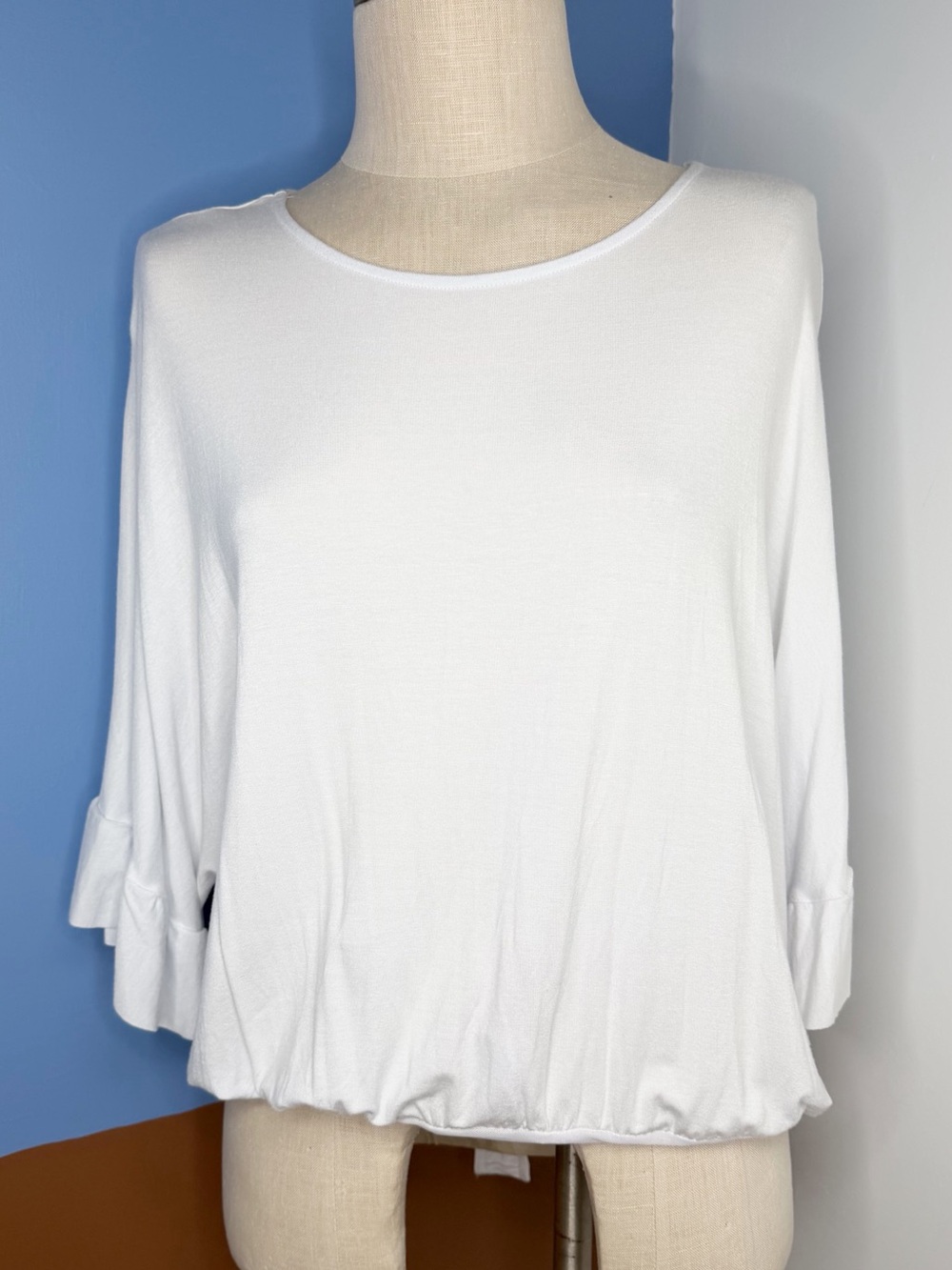 Intimately Free People White Scoop Neck Relaxed Bodysuit NWT Size‎ Small